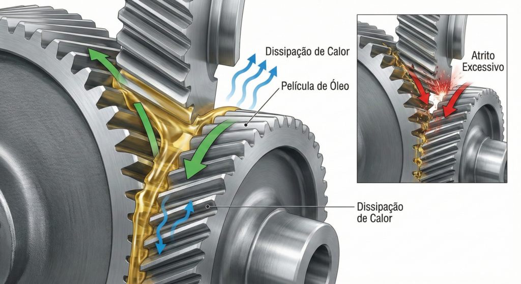 função do óleo na transmissão manual protegendo engrenagens