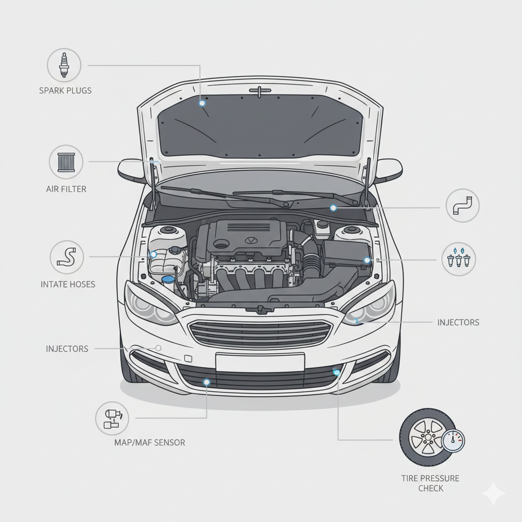 checklist para consumo alto de combustível