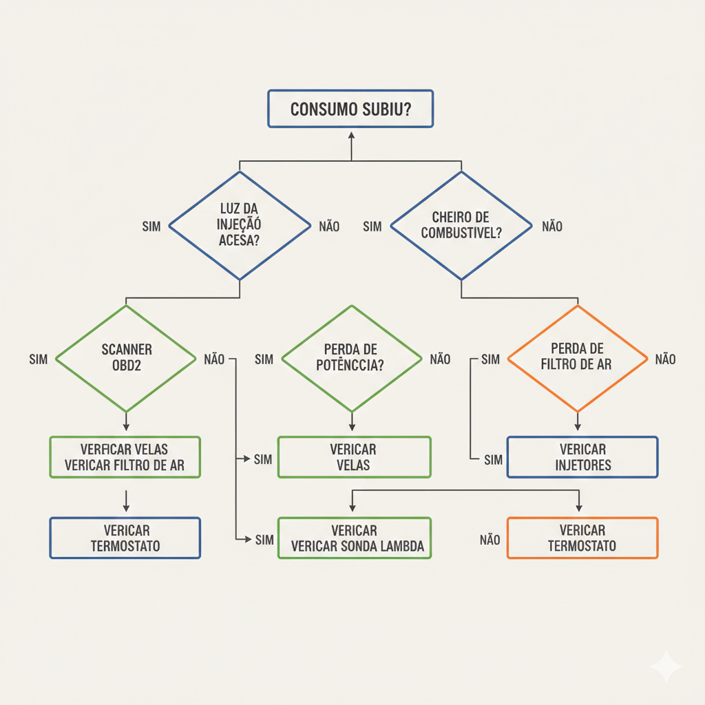 diagnóstico do consumo excessivo de combustível