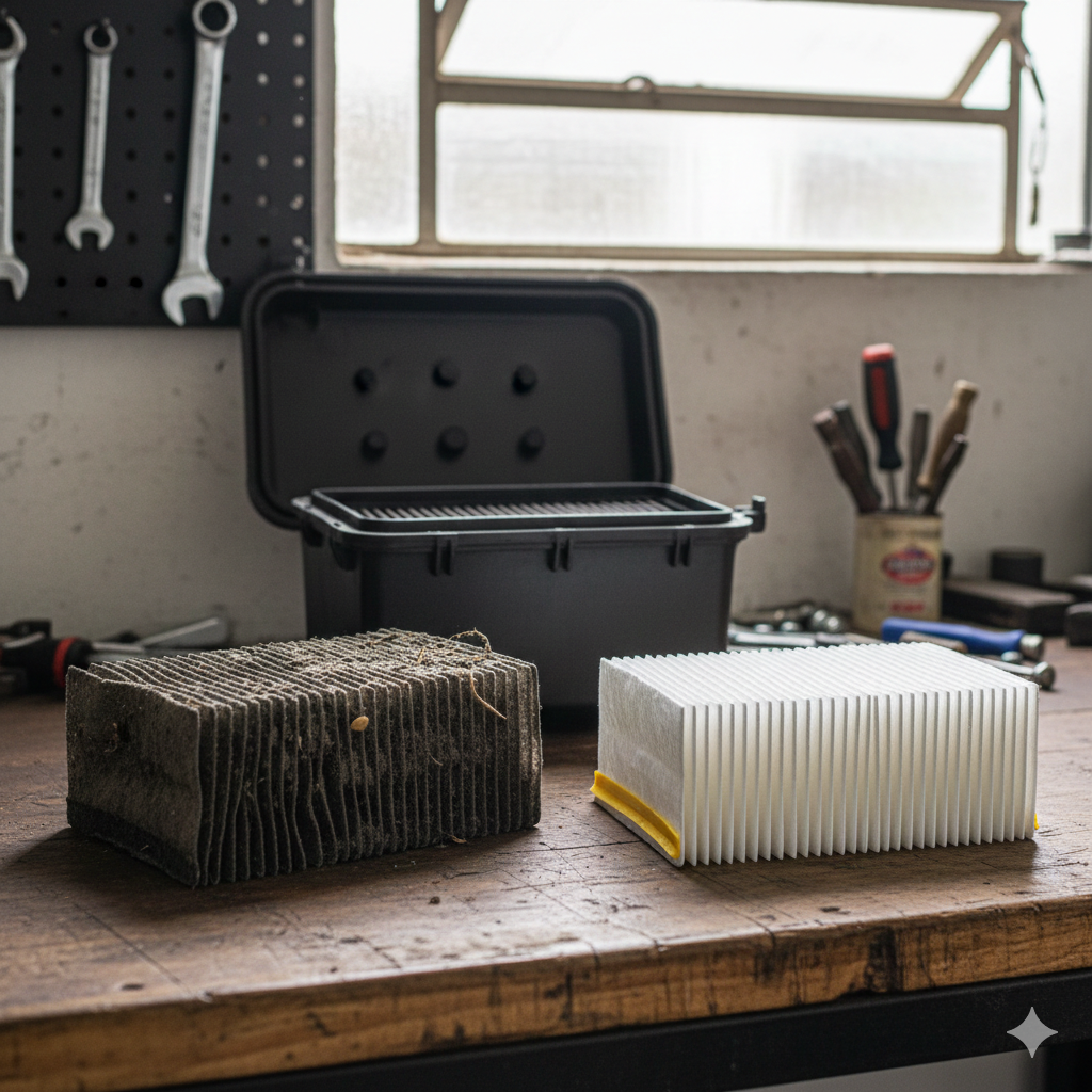 filtro de ar sujo causa perda de potência