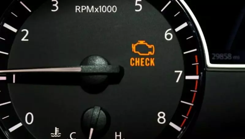 Luz acessa no painel