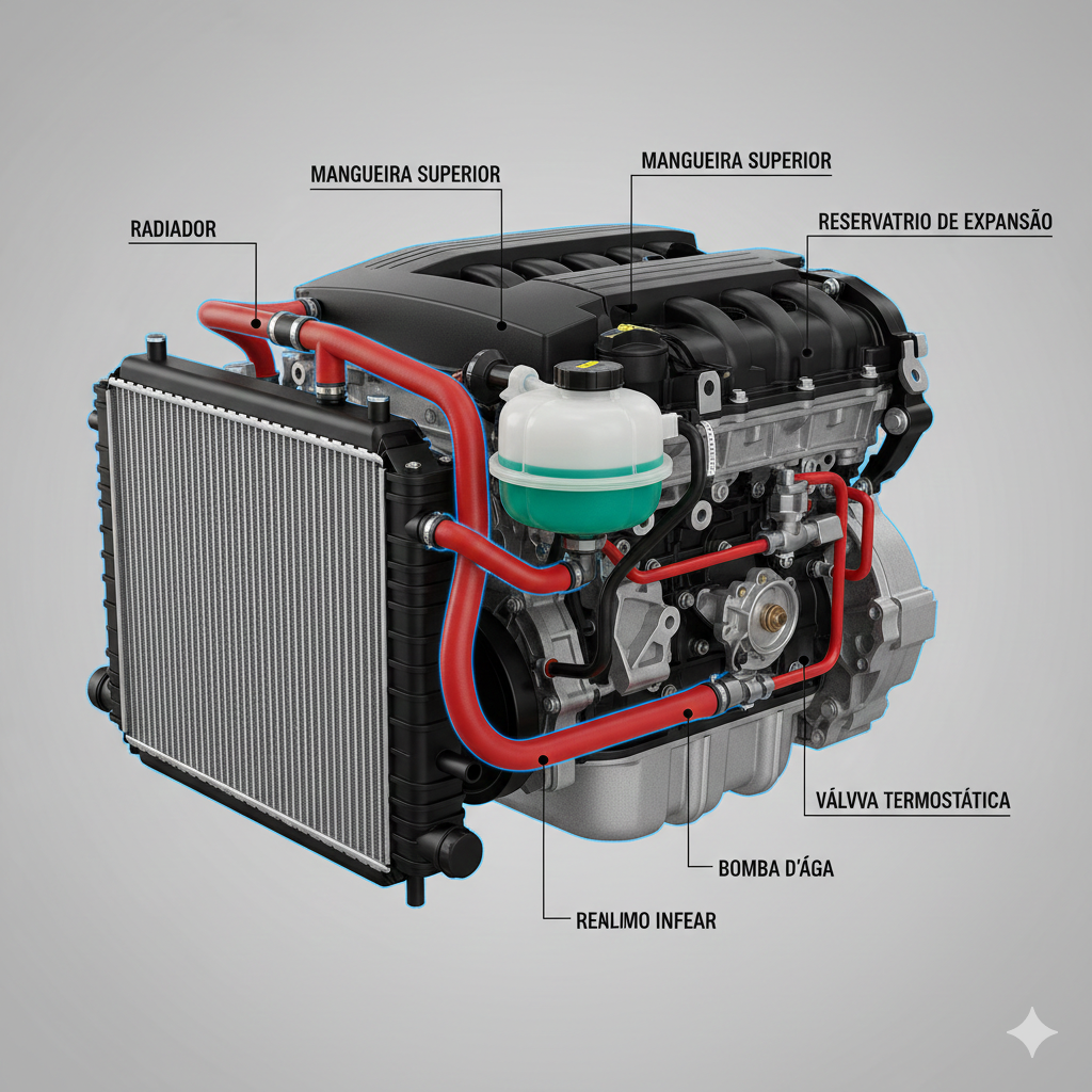 sistema de arrefecimento do motor
