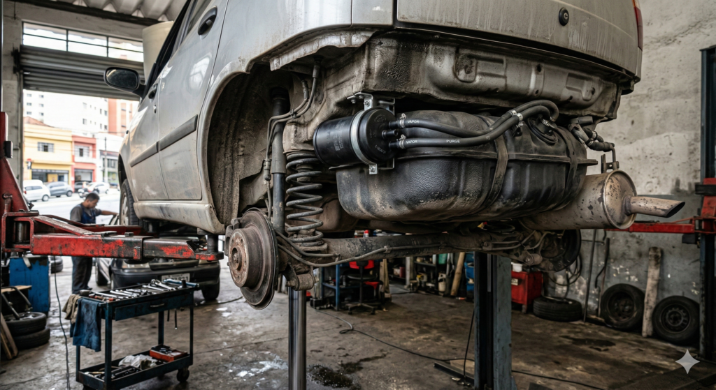 cânister de carvão ativado saturado causando cheiro